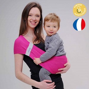 Hop'la porte-bébé d'appoint - fushia - s Rose - XS-S