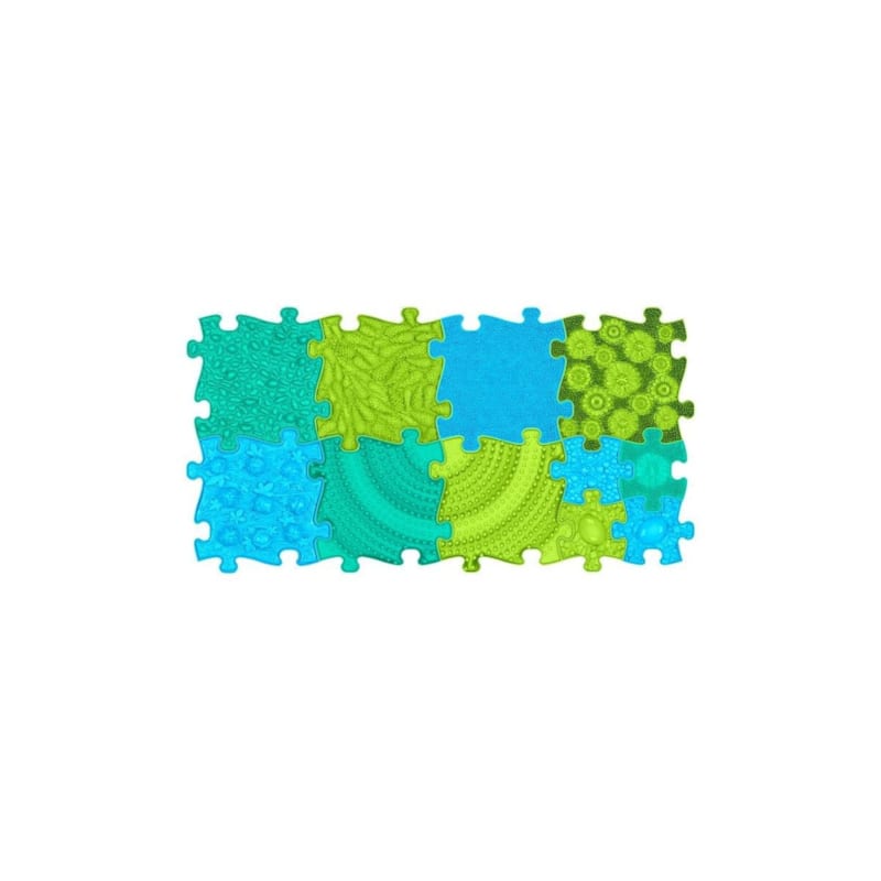Tapis sensoriel muffik ensemble océan - 11 pièces, green - blue