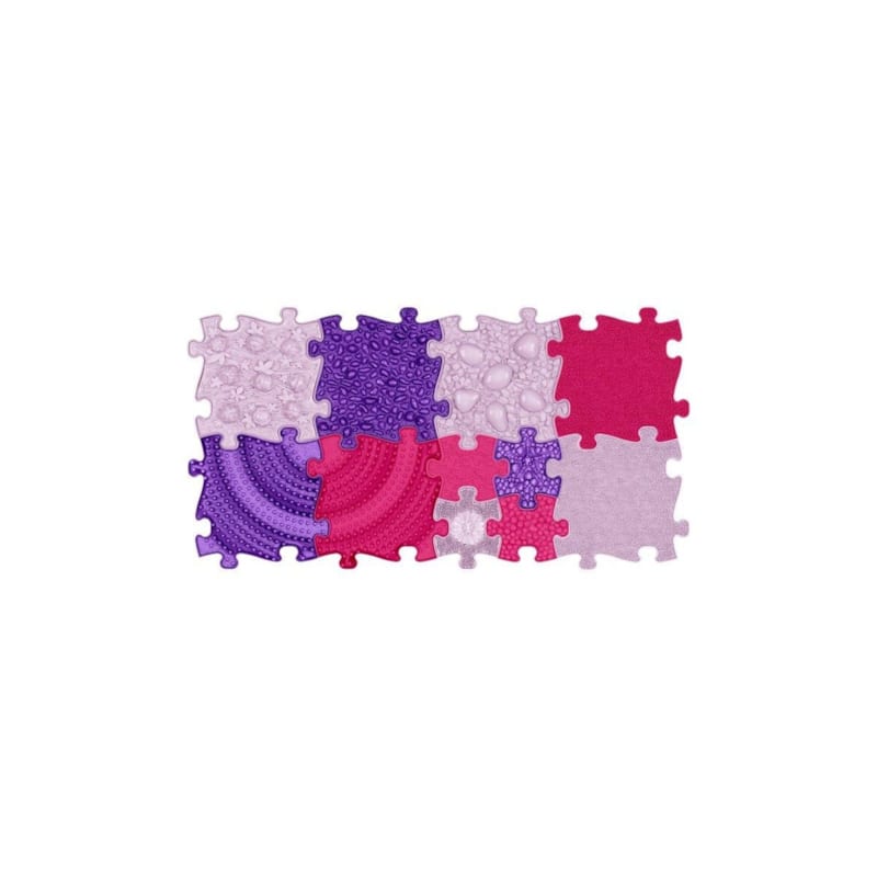 Tapis sensoriel muffik ensemble think pink - 11 pièces, pink - lilac