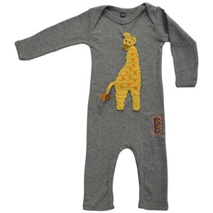 Combinaison bébé coton girafe brodée