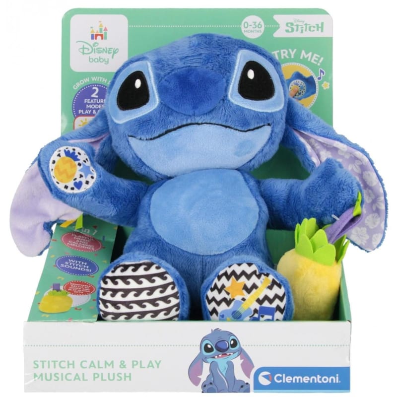 Peluche interactive clementoni 17987 disney baby - stitch musical