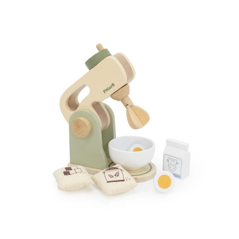 Dînette viga 44217 polarb - batteur vert en bois