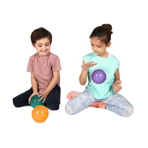 3 balles hérisson souples paillettes