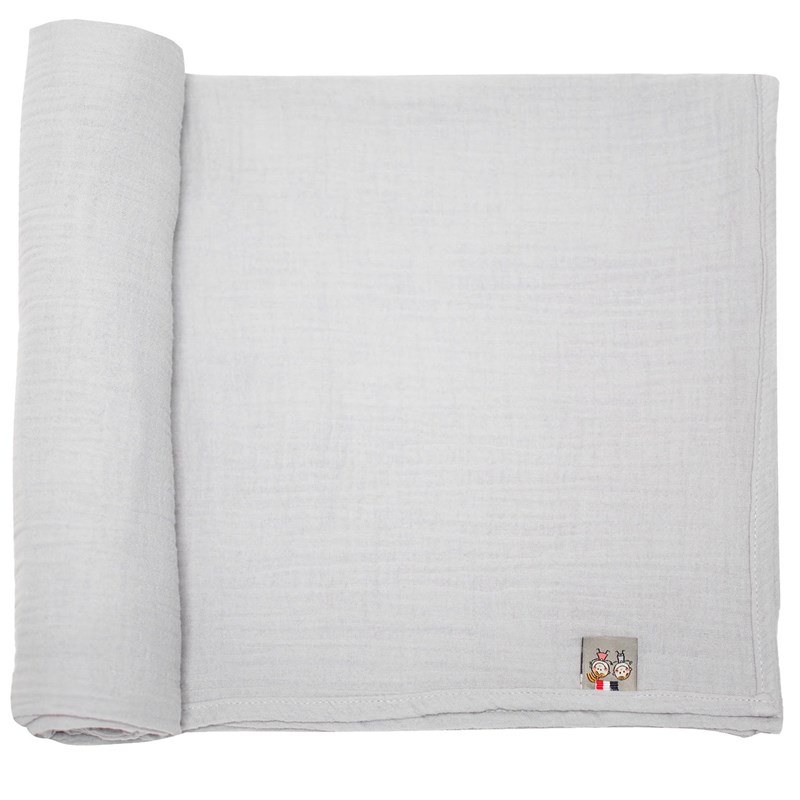 Maxi lange en gaze de coton jeanne gris