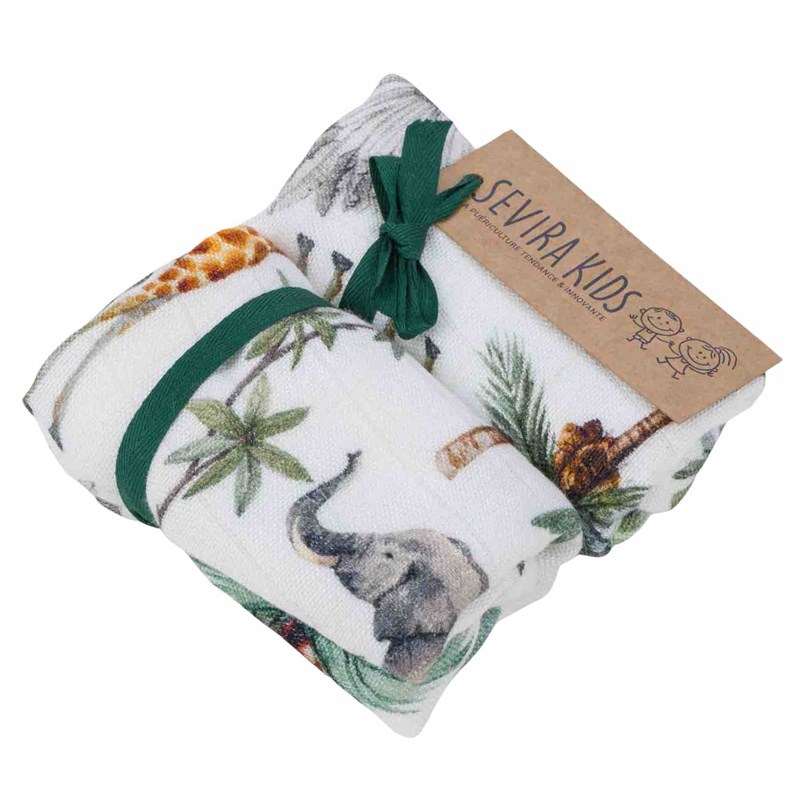 Lot 2 langes bambou safari - 50x50 cm