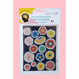 Stickers autocollants réfléchissants vélo de titouan fleurs