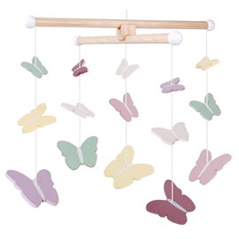 Mobile en bois papillons