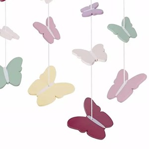 Mobile en bois papillons