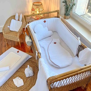 Housse matelas-langer gaze coton jeanne