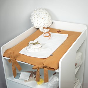 Housse matelas-langer gaze coton jeanne