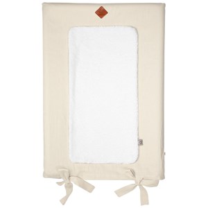 Housse matelas à langer lin lavé beige