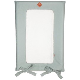 Housse matelas à langer lin lavé vert
