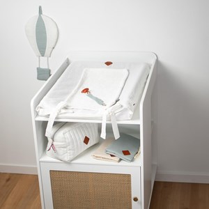 Housse matelas à langer lin lavé écru