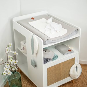 Housse matelas à langer nid d'abeille