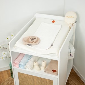 Housse matelas à langer nid d'abeille