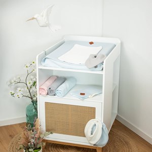 Housse matelas à langer nid d'abeille