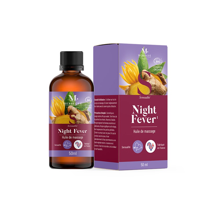 Huile de massage bio night fever