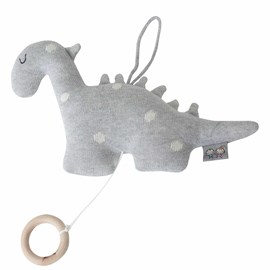 Peluche musicale tricot de coton dino