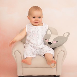 Peluche musicale renard coton bio