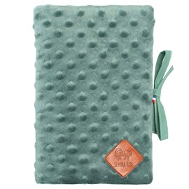 Protège carnet de santé en minky vert