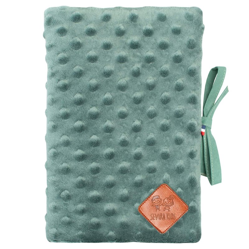 Protège carnet de santé minky vert