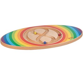 Planche d'équilibre en bois labirinto