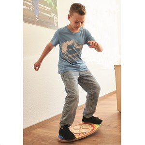 Planche d'équilibre en bois labirinto