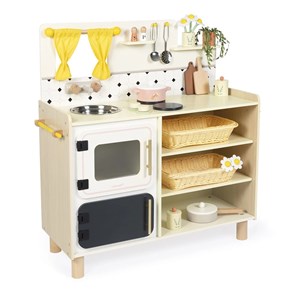 Grande cuisine en bois équipée