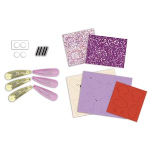 6 barrettes pailletées flower garden à