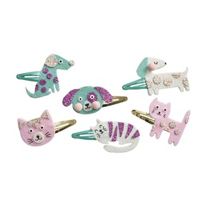 6 barrettes pailletées little pets à c