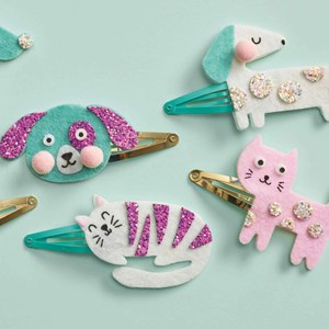 6 barrettes pailletées little pets à c