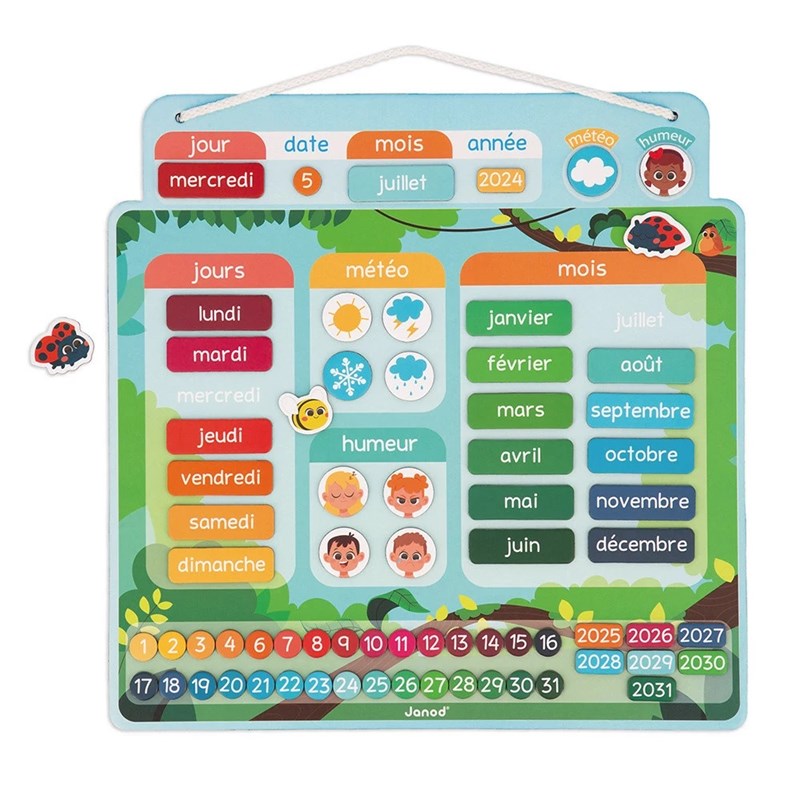 Calendrier magnétique en français