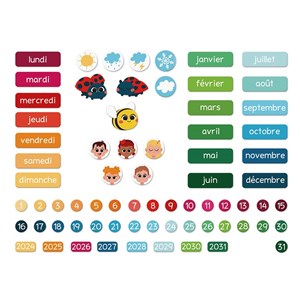 Calendrier magnétique en français