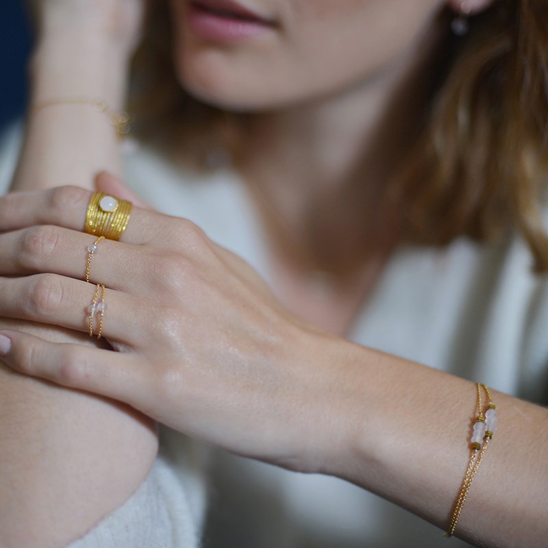 Bracelet quartz rose - essentiel