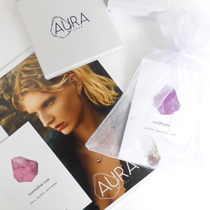 Boucles d'oreilles grenat - pampille