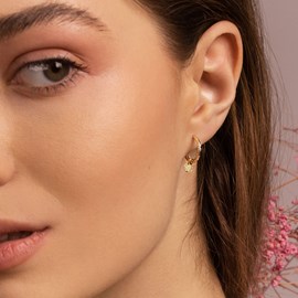 Boucles d'oreilles citrine - pampille