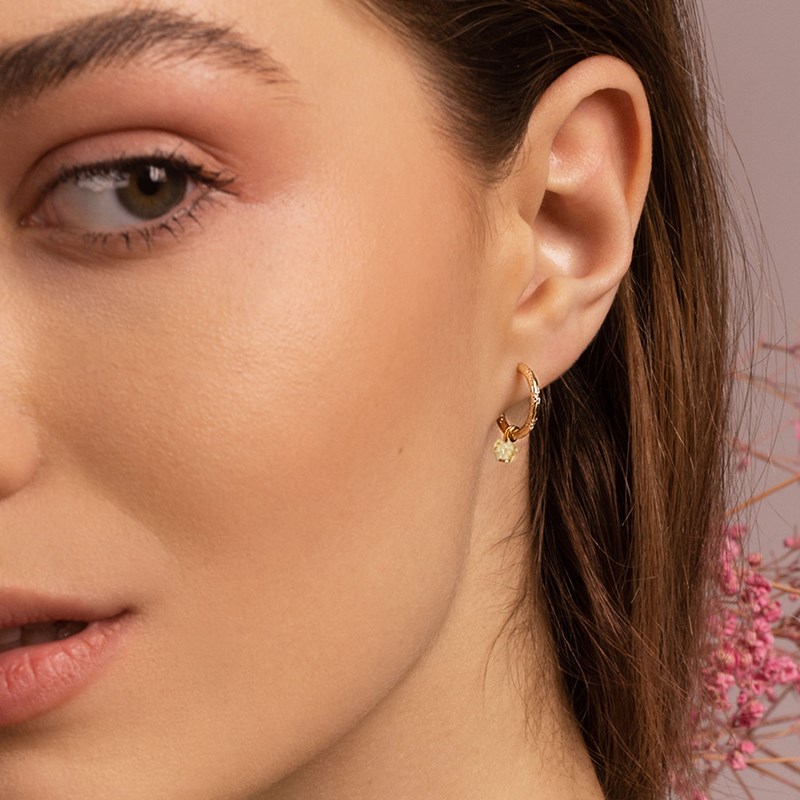 Boucles d'oreilles citrine - pampille