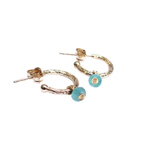Boucles d'oreilles amazonite - pampille