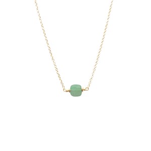 Collier court aventurine - berlingot