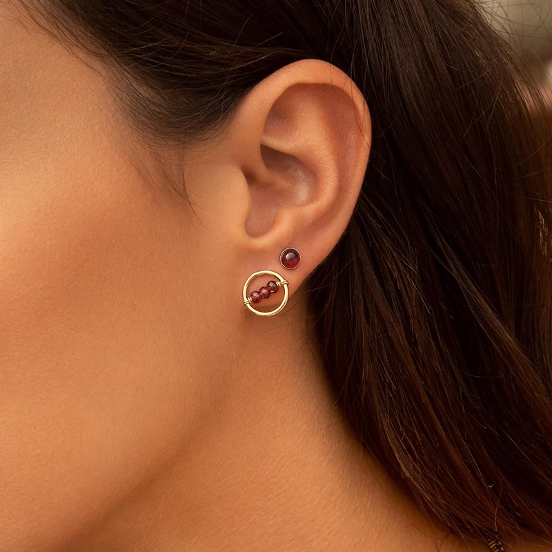 Mini puces grenat 4mm- ariane