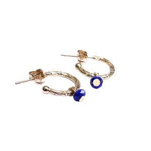 Créoles lapis lazuli - pampille