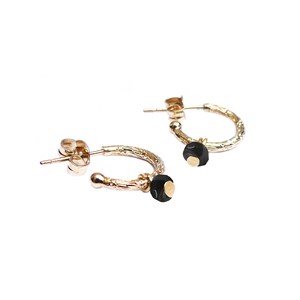 Boucles d'oreilles onyx - pampille