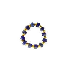Bague souple lapis lazuli - éos