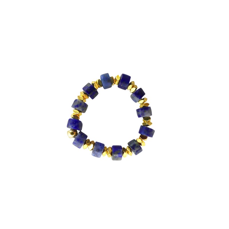 Bague souple lapis lazuli - éos