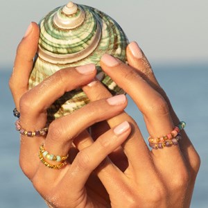 Bague souple lapis lazuli - éos