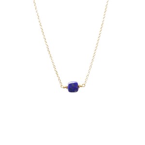 Collier court lapis lazuli - berlingot