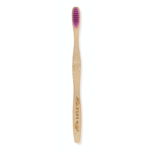 Brosse à dents en bambou - poils violets
