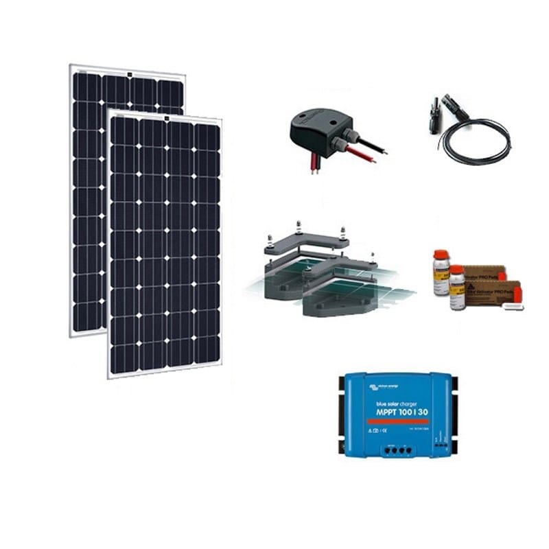 Kit panneau solaire Bateau MPPT monocristallin 300W