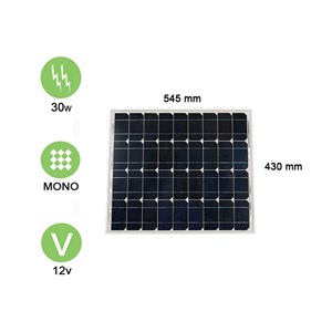 Panneau solaire 30w-12v monocristallin -
