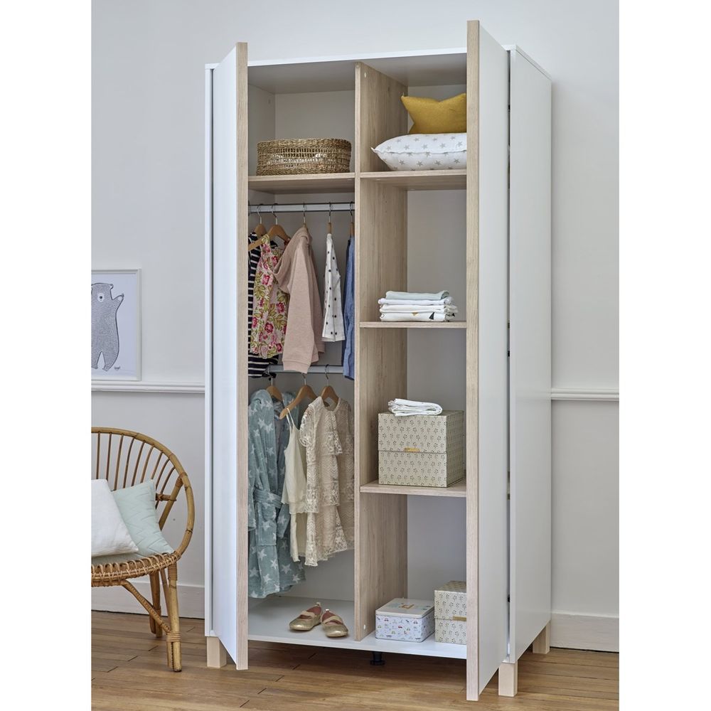 Armoire 2 Portes Bebe Celeste Nature Decouvertes